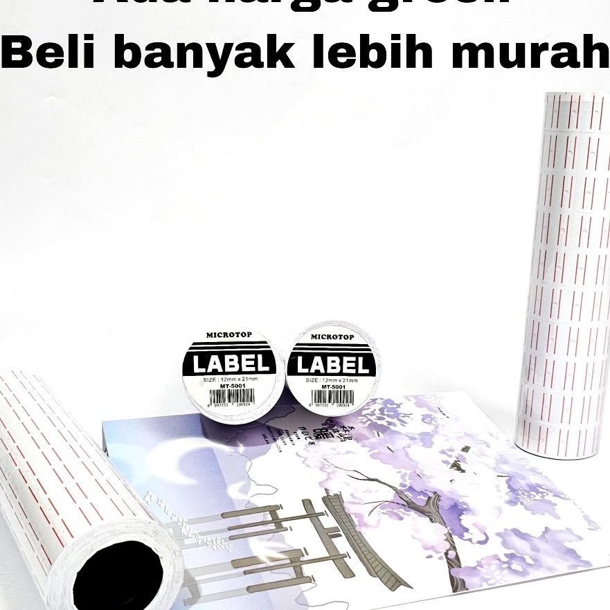 

Mega SOS Label MICROTOP 1 baris MT11 rol Label Rol TagRefill Label Roll