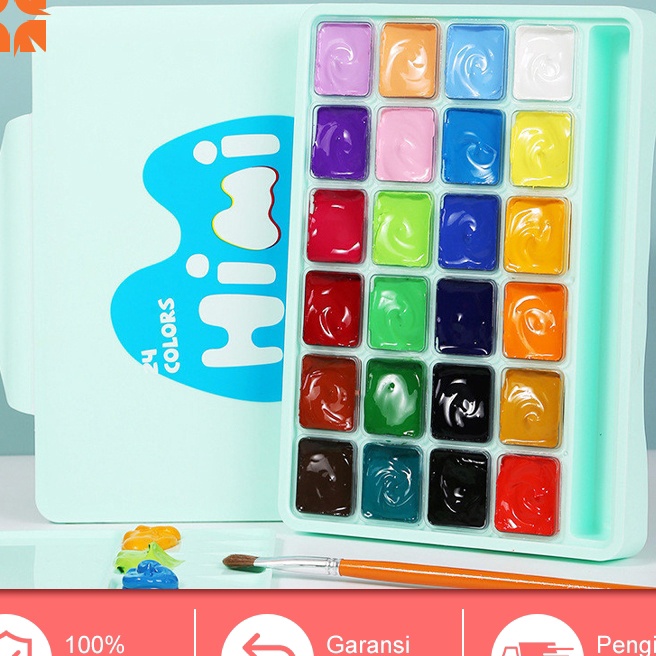 

KP8 Gouache Paint Set Miya Himi Gouache Paint Set 24 Warna Colors 3ml Watercolor