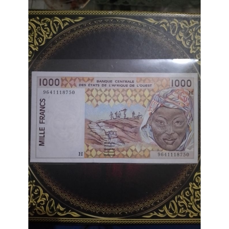 Uang Niger Afrika Barat 1000 Franc 1991 xf