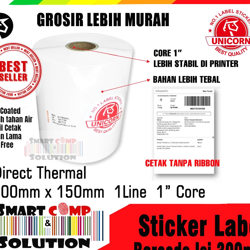 

FG2 Stiker Label Resi Market Place 1x15mm Direct Thermal Isi 3