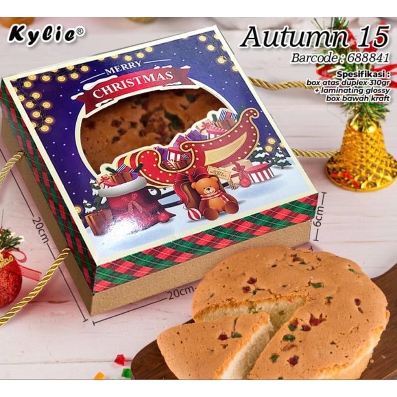 

Autum 15 - Box Kue Natal Christmas 20x20x6 cm