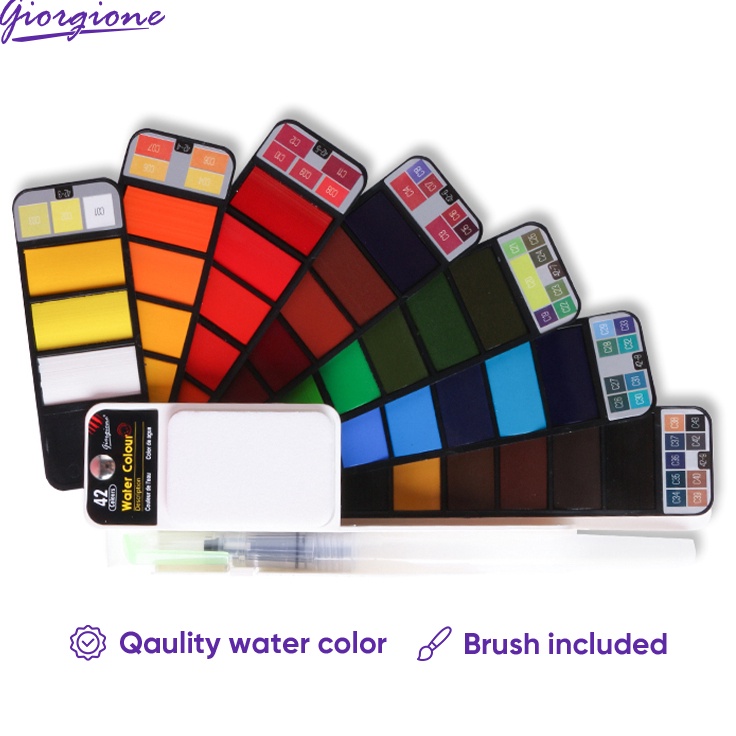 

Top Giorgione Solid Watercolor Paint Set Cat Air Padat 18253342 Warnas GSC