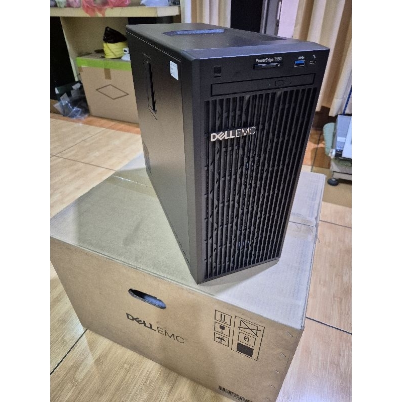 SERVER DELL POWEREDGE T150 INTEL XEON 4CORE E-2324G RAM DDR4 16GB HDD 1TB + SSD 1TB PENGGANTI T40 T3
