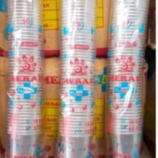 Gelas Plastik Merak ,12oz,14oz,16oz