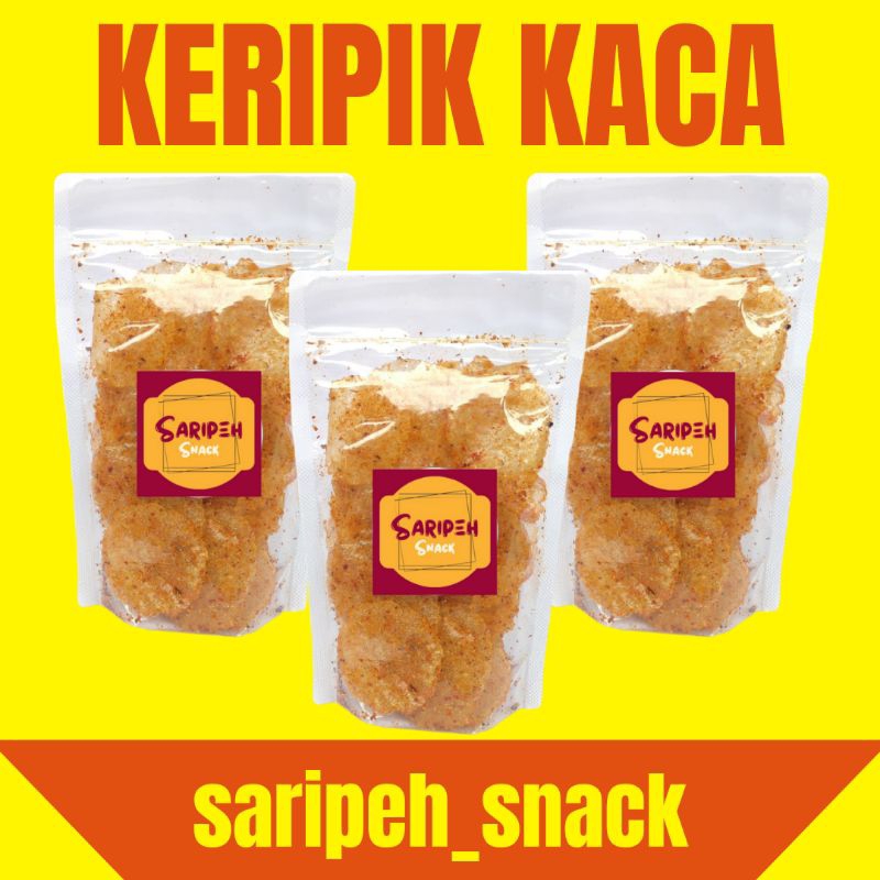 

Keripik kaca Standing Pouch 12x20 Original Pedas Daun Jeruk Kriuk kress satipen_snack