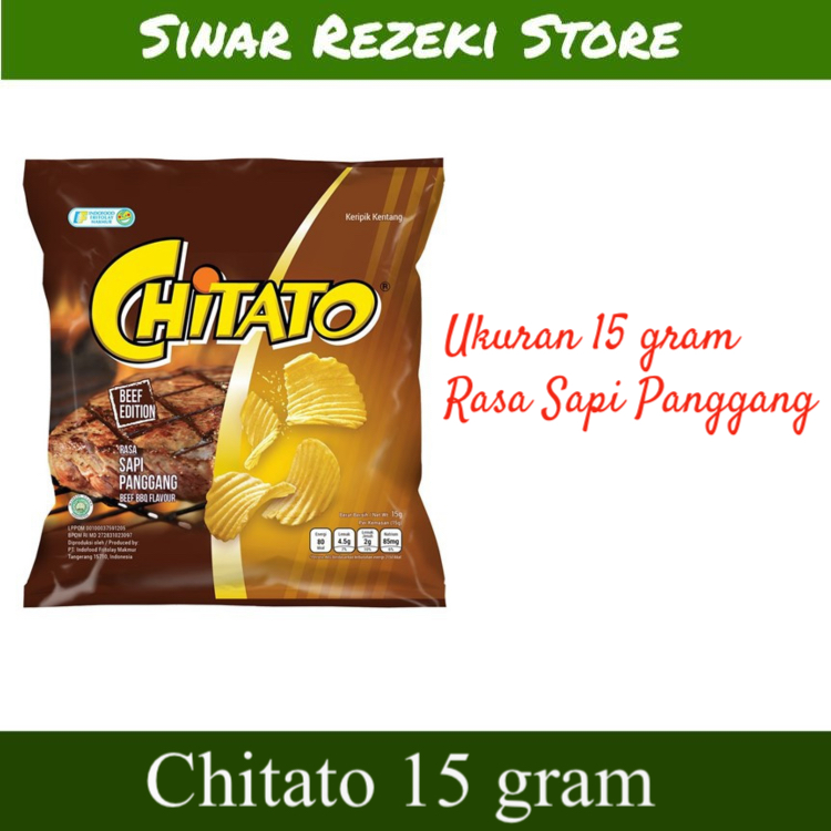 

Chitato 15 gram-Rasa Sapi Panggang-Makanan Ringan - Food