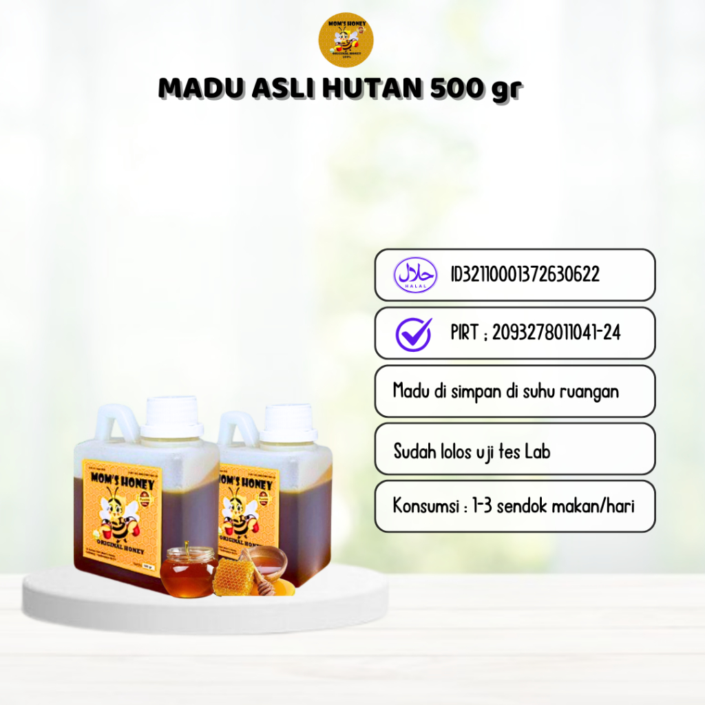 

Madu Asli Moms Honey / Madu Hutan Asli/ Ukuran 500 gram