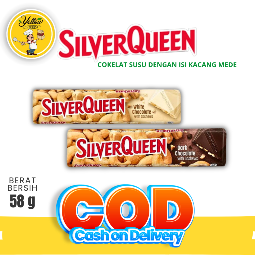 

SILVERQUEEN 58GR COKLAT SUSU DENGAN KACANG MENTE / COKLAT SILVERQUEEN / COKELAT SILVERQUEEN