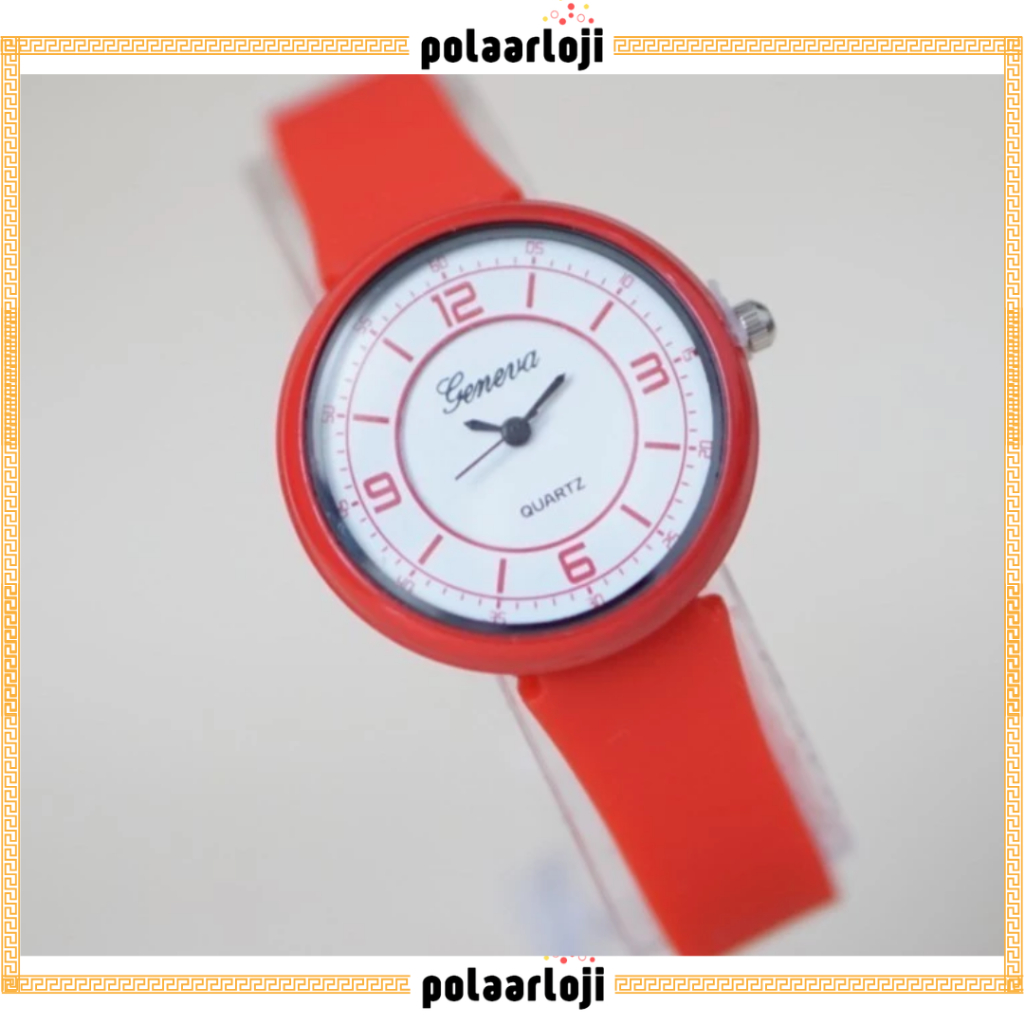 PA JAM TANGAN MURAH ORIGINAL WANITA PRIA GENEVA RUBBER ANGKA BALOK TERMURAH GN032