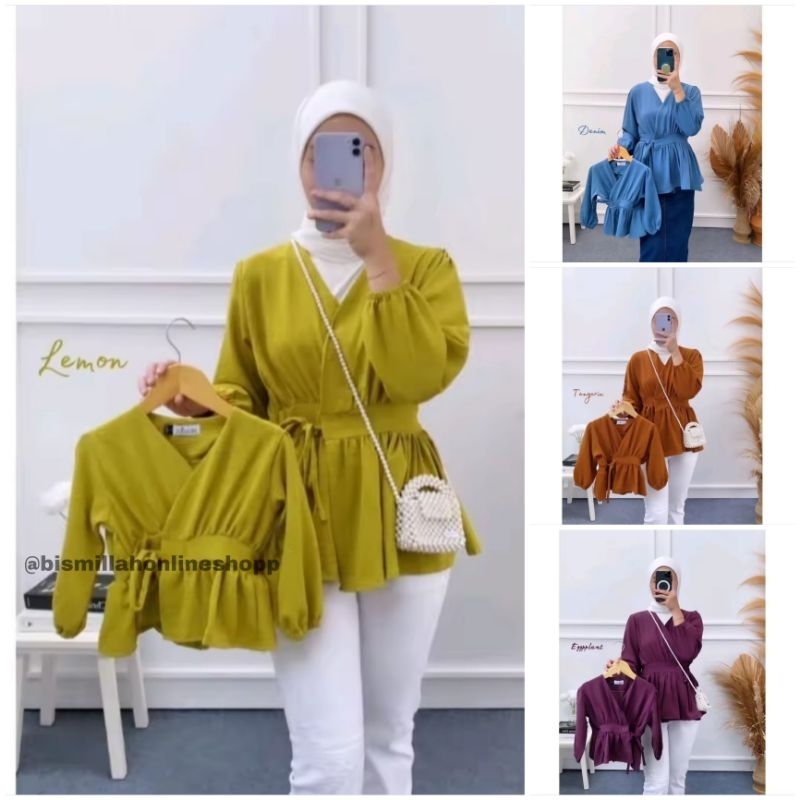 Lova Couple Ibu Dan Anak / Baju Couple Ibu Dan Anak perempuan / Blouse Couple Ibu Anak / Atasan Coup