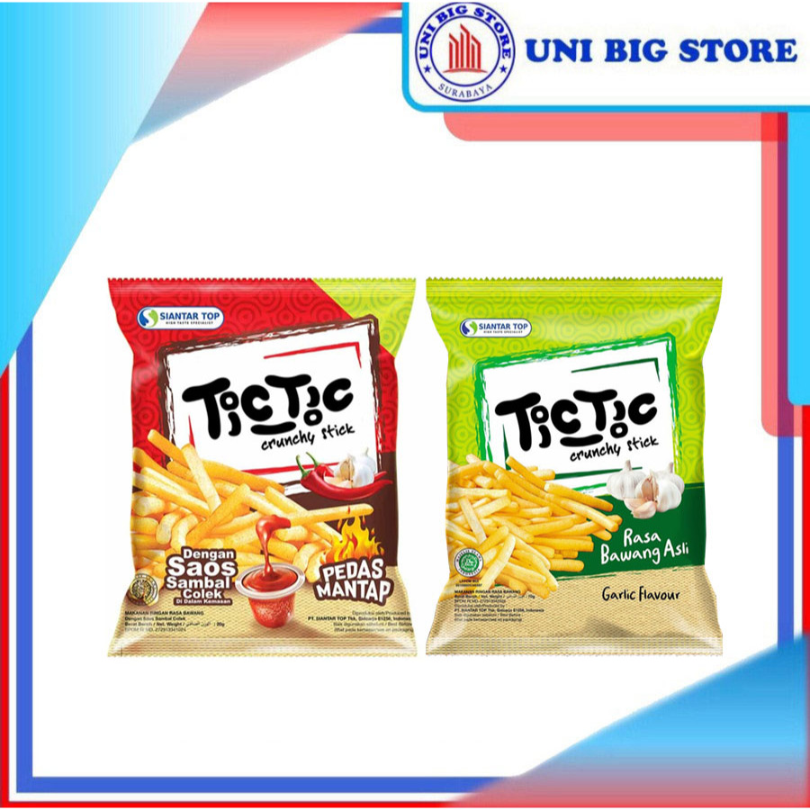 

TicTic Crunchy Stick Rasa Bawang Asli | Sambal Colek 65 gr Tic Tic Snack