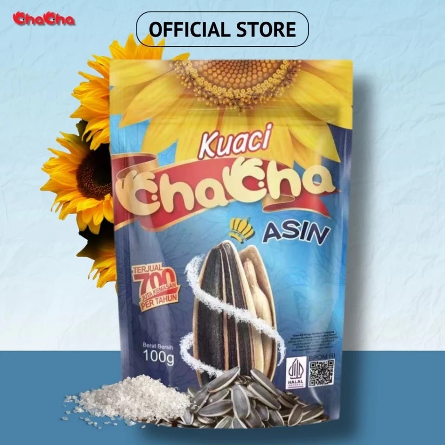 

ChaCha Kuaci Import Cemilan Sehat 100gr Biji Bunga Matahari Original (HALAL)