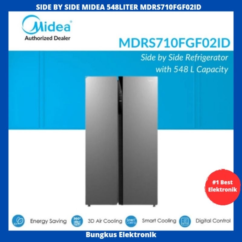 KULKAS SIDE BY SIDE 2 PINTU MIDEA MDRS710(02) KULKAS SBS MIDEA