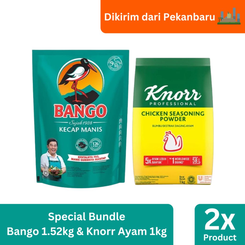 

Bango Kecap 1.5KG + Knorr Ayam 1KG [Kirim dari Pekanbaru]