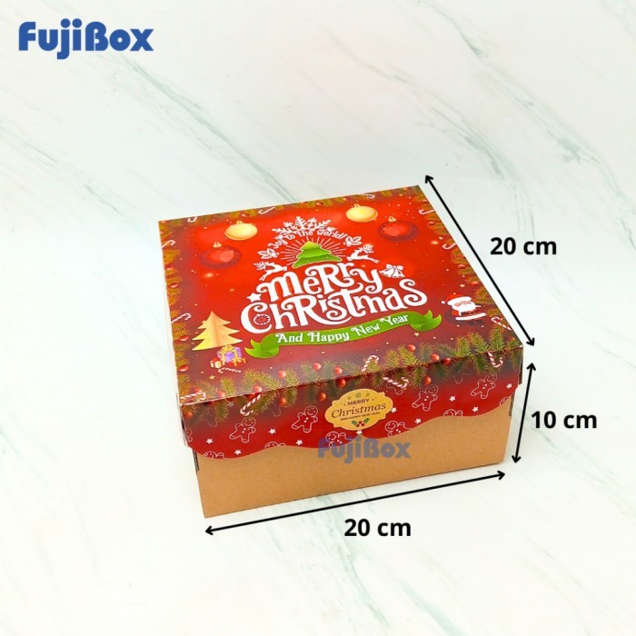 

(10 PCS) BOX KOTAK DUS KUE PACKAGING NATAL 20 x 20 x 10