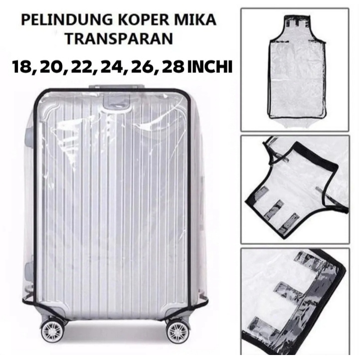 COVER TRANSPARAN KOPER / PELINDUNG KOPER 16 - 22 INCH