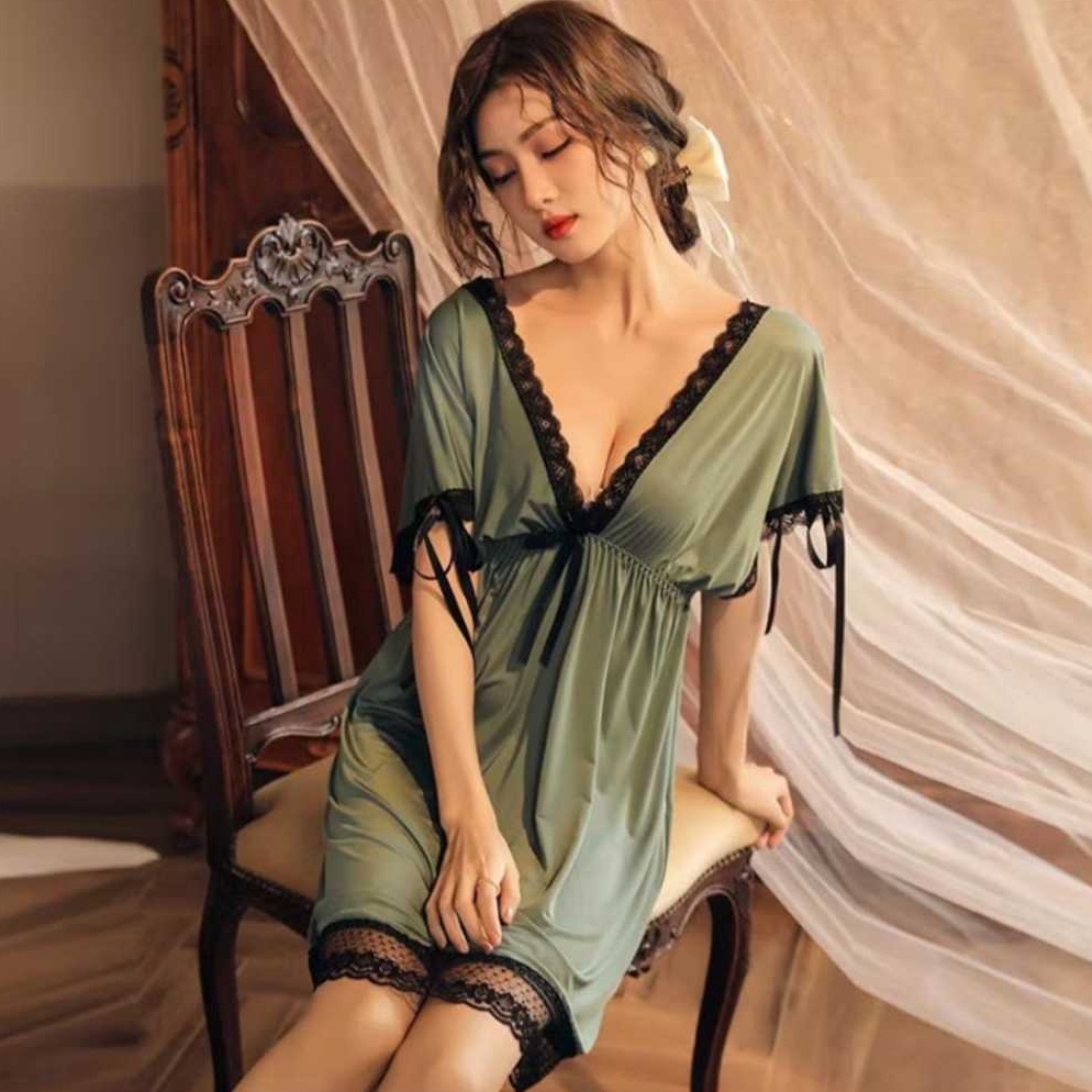 Dtree  Daster Jumbo Crinkle  Baju tidur wanita  Dress jumbo crinkle  Lingerie jumbo crinkle 371