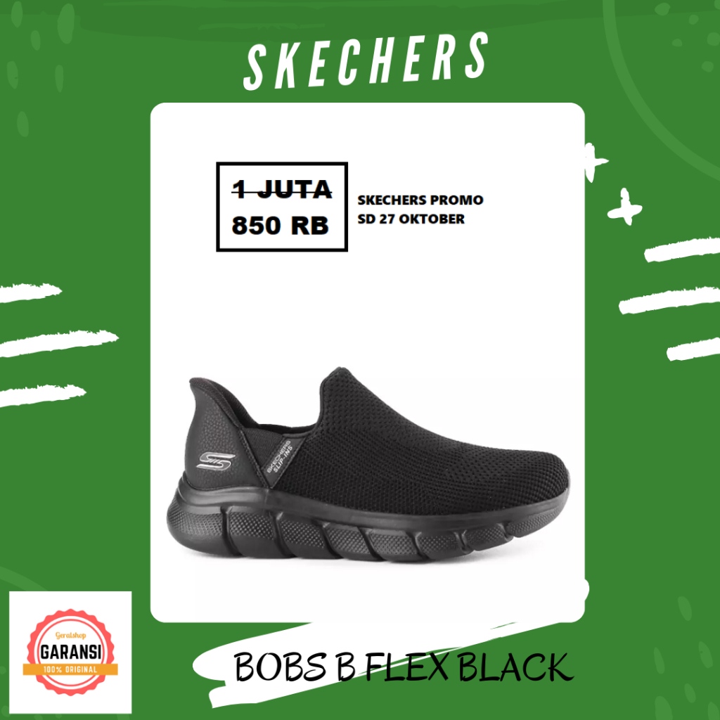 Sepatu sandal skechers pria ori BOBS B FLEX