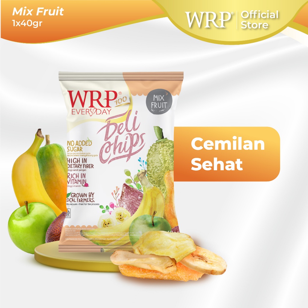 

WRP Delichips Mix Fruit 40G - Keripik Buah