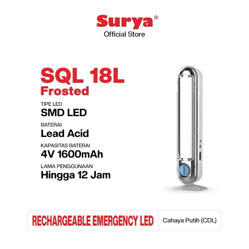 Lampu Emergency LED SQL 18 Surya