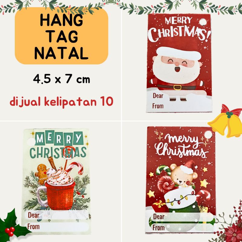 

[kelipatan 10] hang tag natal christmas tag natal