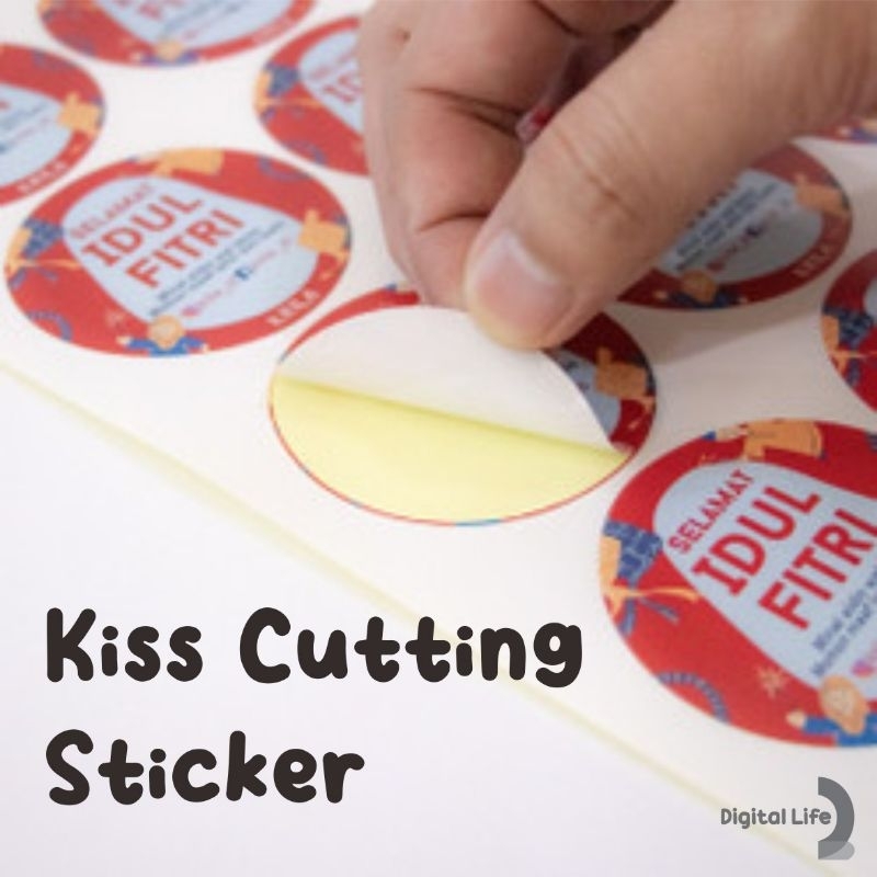 

sticker logo bundar/kotak