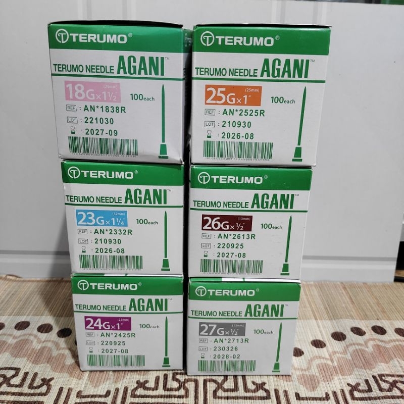 Needle Terumo 18g,23g,24g,25g,26g,27g,30g, Jarum Terumo Agani 18g-30g