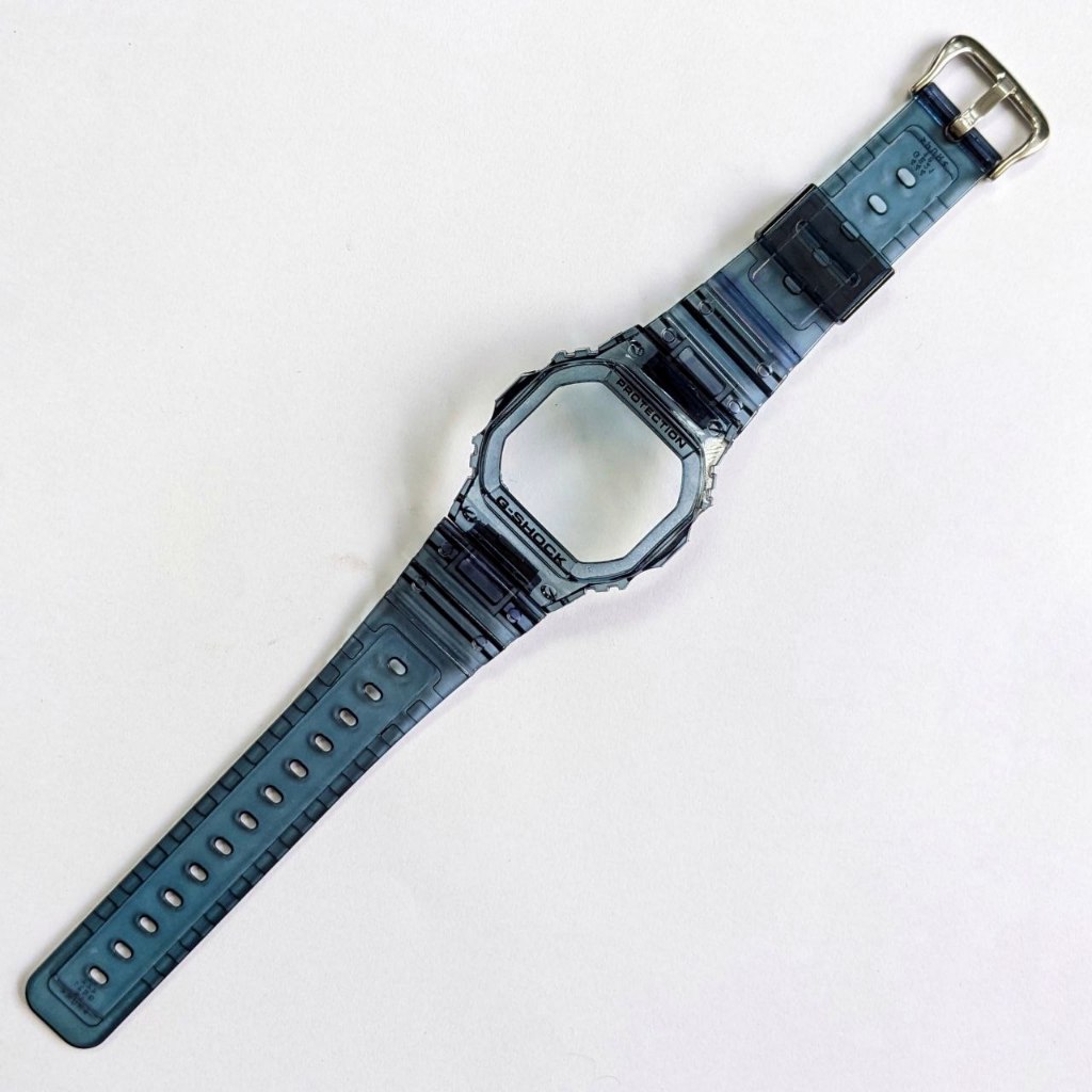 BEZEL STRAP BAND CASIO GSHOCK G SHOCK DW 5600 GW B5600 DW 5030 DW 5035D JELLY CLEAR NAVY BLUE