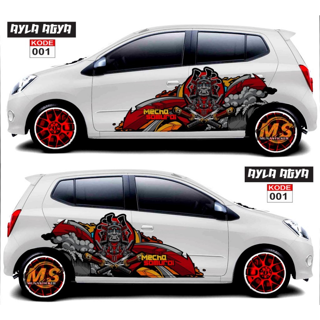 DECAL STIKER STRIPING MOBIL AYLA AGYA /VARIASI STICKER MOBIL AYLA AGYA