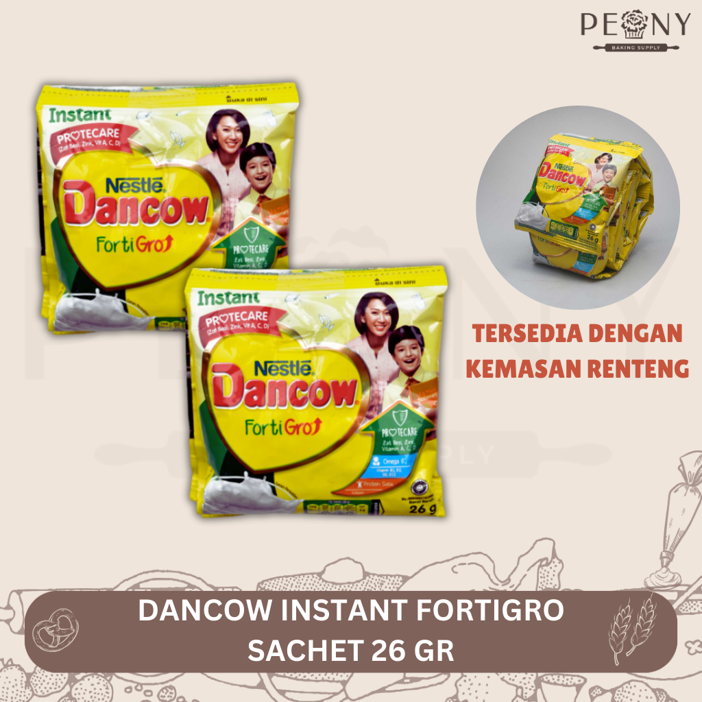 

(RENTENG ISI 10 PCS ) DANCOW INSTANT FORTIGRO SACHET KEMASAN 26 GR