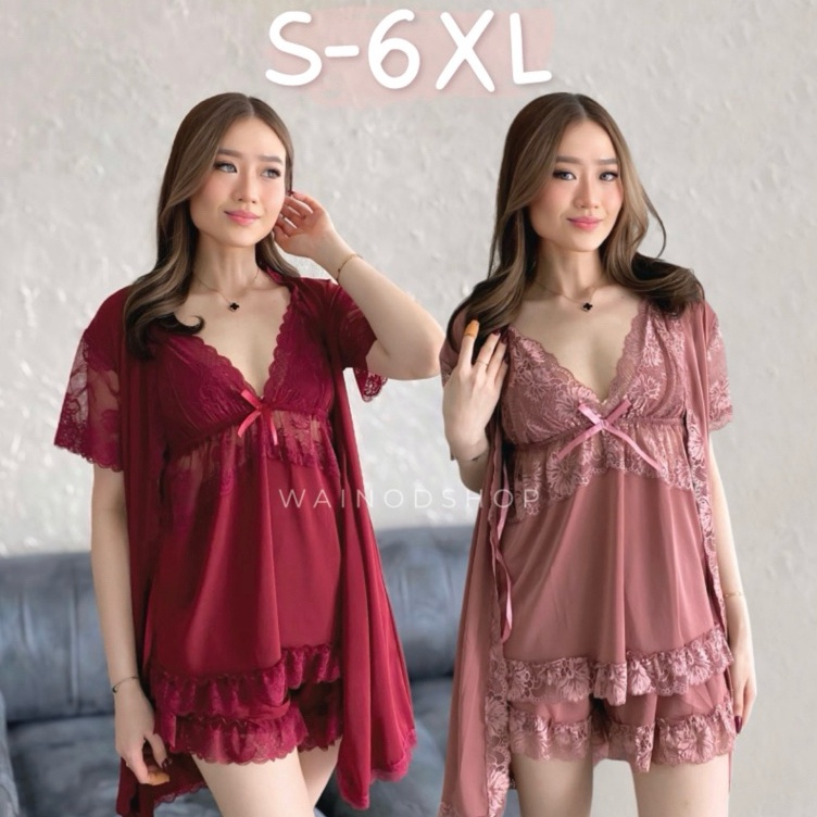 MADELINE S6XL kimono lingerie set  WAINODSHOP