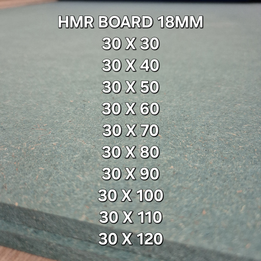 Papan MDF / HMR BOARD custom warna hijau 18mm lebar 30 cm