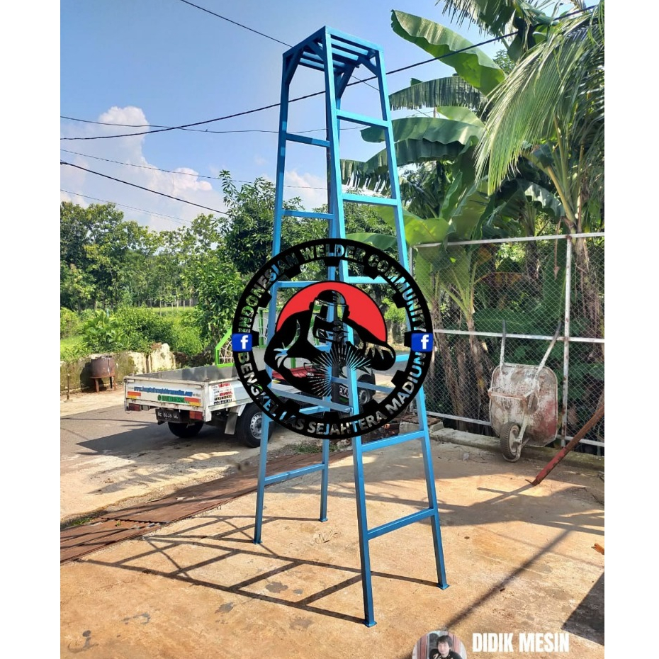 Tangga Lipat Bahan Galvanis Tinggi 3 Meter