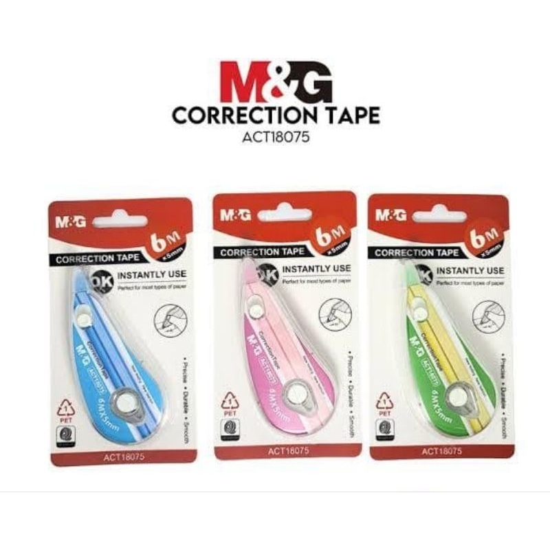 

CORRECTION TAPE ACT18075 M&G 6MX5MM / PITA KOREKSI M&G