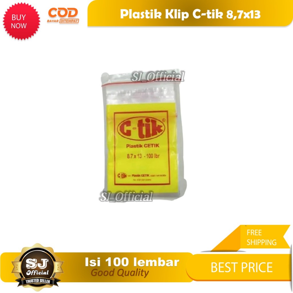 

Plastik Klip C-tik / Cetik Uk 8,7 x 13 Grosir Ecer