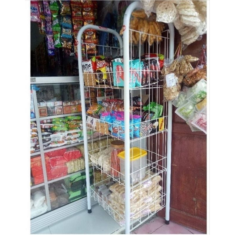 (putih) rak Chiki/rak Snack/rak serbaguna