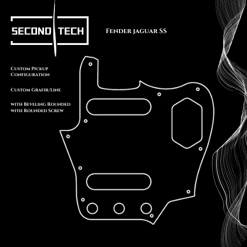 pickguard Fender Jaguar 3ply Single Coil custom akrilik mirror