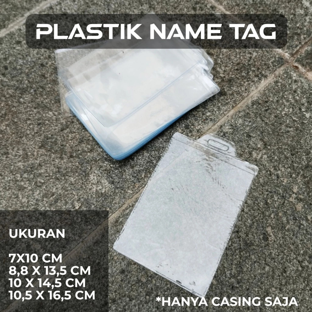 Tempat Id Card Name Tag Acara Panitia Bahan Plastik Lentur