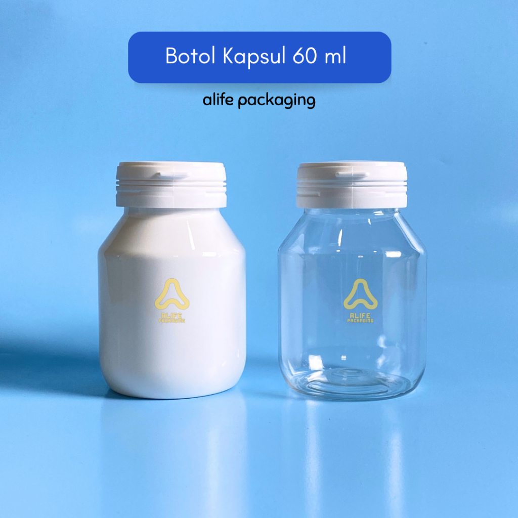 Botol Kapsul 60 ml | Botol Obat 60 ml | Botol Plastik PET 60 ml