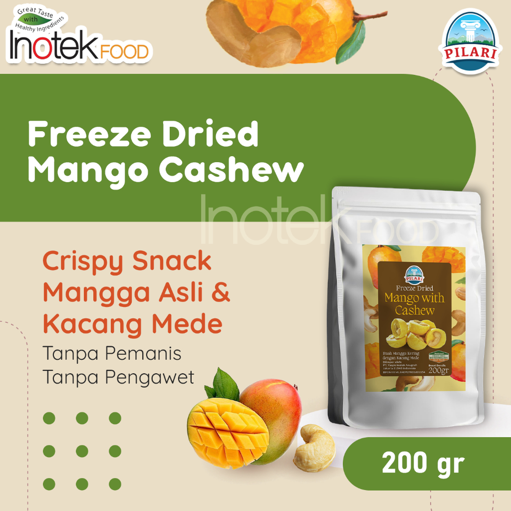 

Ygshop17 Freeze Dried Mango Cashew Buah Mangga Asli & Kacang Mede Asli