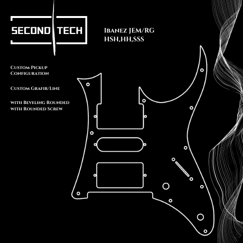 pickguard Ibanez JEM JR RG350 RG250 3ply custom akrilik mirror