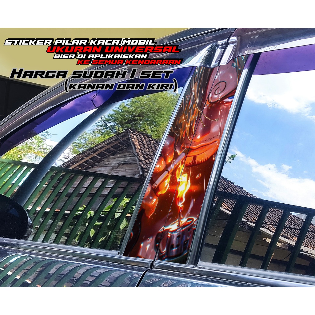 08 STICKER VARIASI PILAR PINTU JENDELA MOBIL KANAN KIRI - STICKER PILAR PINTU JENDELA MOBIL VINYL SA