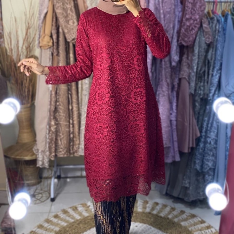 SET TUNIK KONDANGAN/Kebaya Modern/Kebaya Set Brokat/Kebaya jumbo brokat