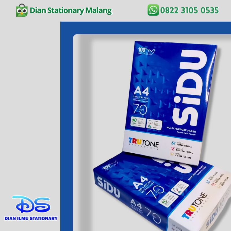 kertas HVS sidu A4 70 gsm