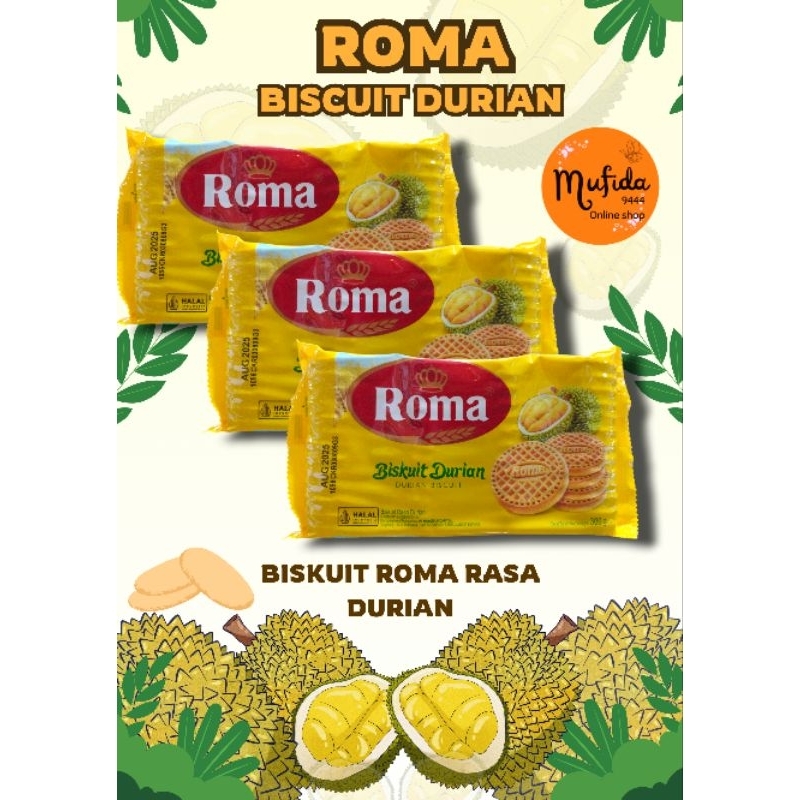 

Roma biskuit rasa Durian/biskuit Durian 300gram