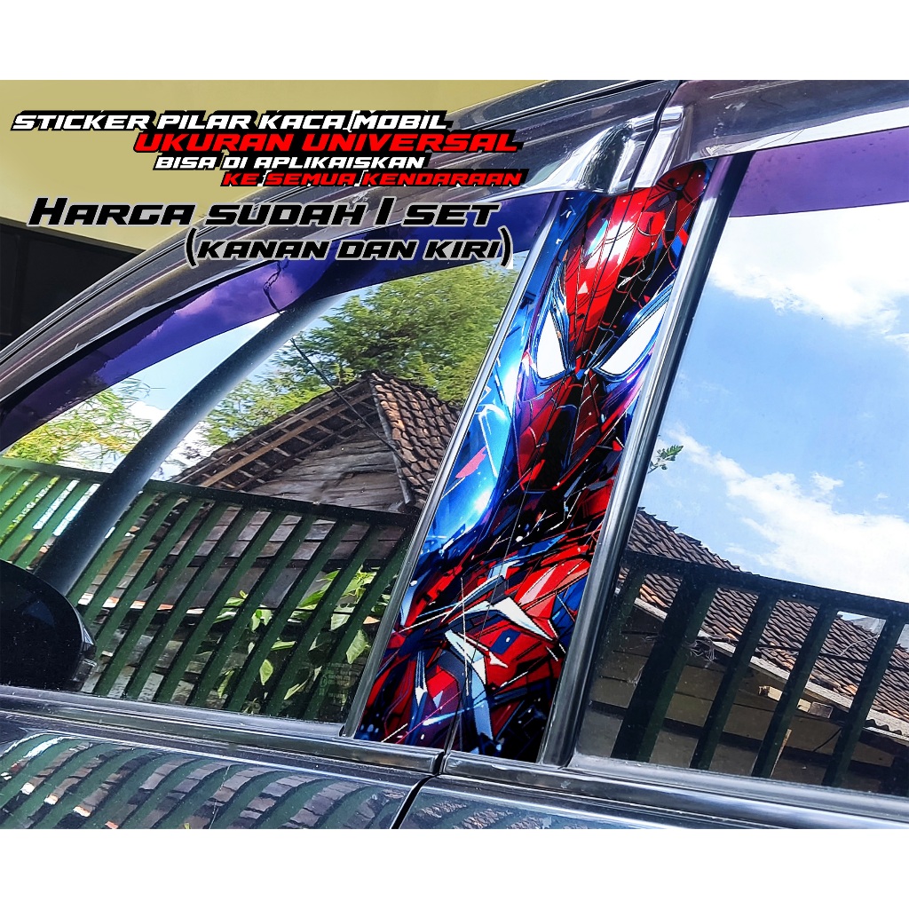 09 STICKER VARIASI PILAR PINTU JENDELA MOBIL KANAN KIRI - STICKER PILAR PINTU JENDELA MOBIL VINYL SP