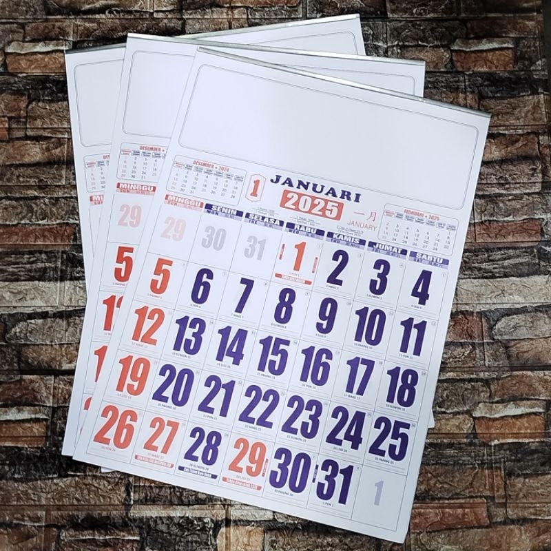 

KALENDER KERJA UKURAN STANDAR UMUM DS ANGKA BESAR 2025