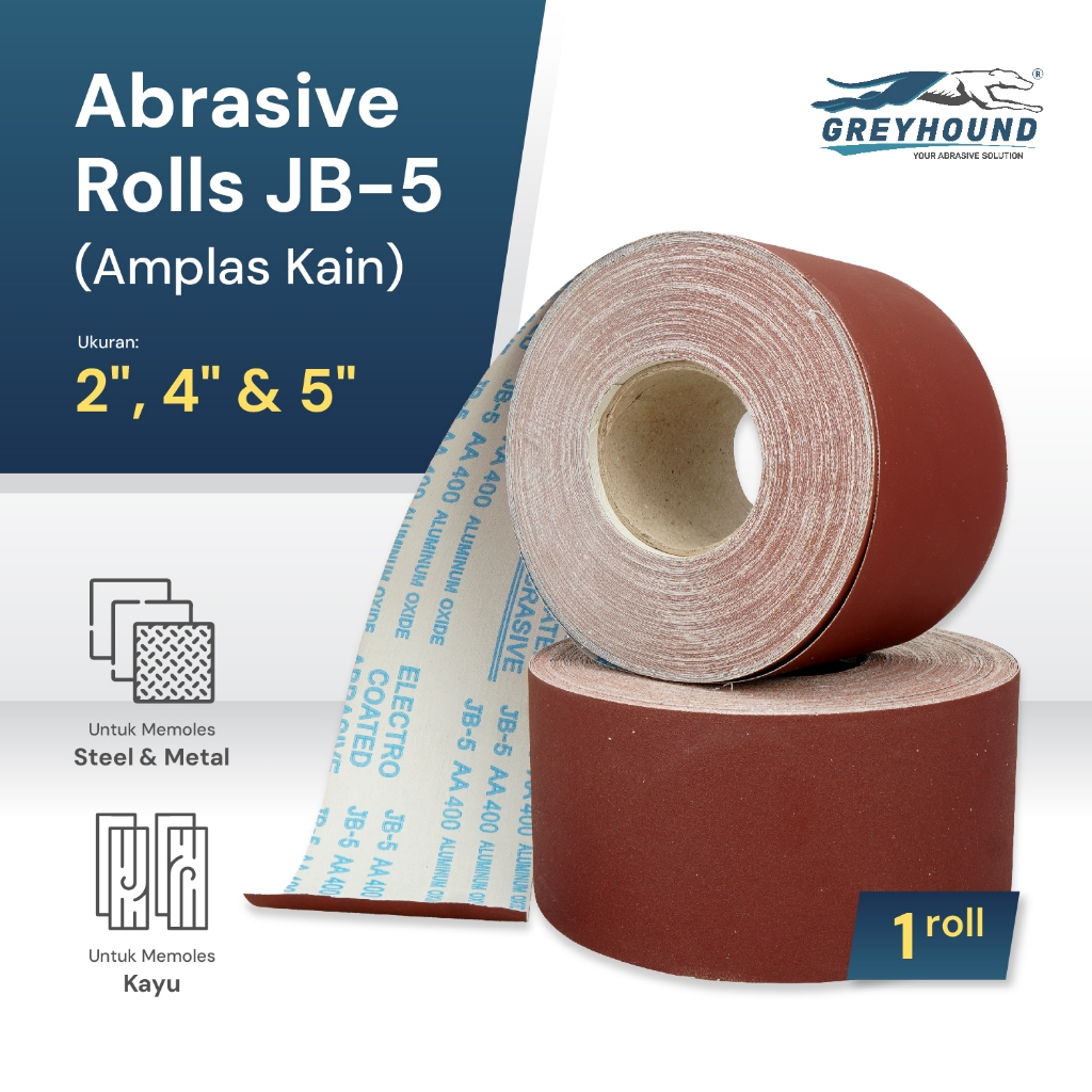 TERLARIS GREYHOUND Amplas Roll JB5 Varies in Sizes & Grit