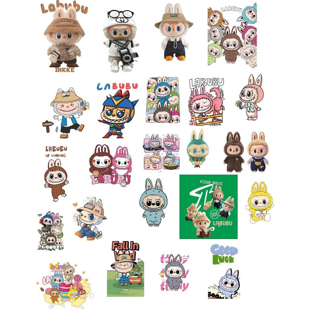 

Sablon setrika bahan DTF karakter Labubu Terbaru Harga Tertera Untuk Satuan