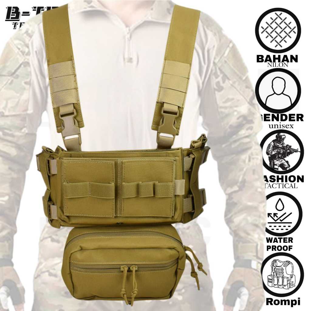 [T. ROMPI 1991] Tas Rompi Micro Tas dada rompi Tas velcro rompi tactical Tas rompi Tas Rompi terbaru